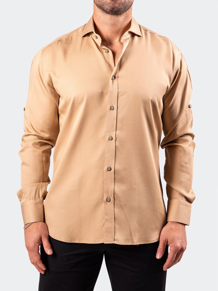 Maceoo Stretch Shirt | Berlin Resistance0180 Brown