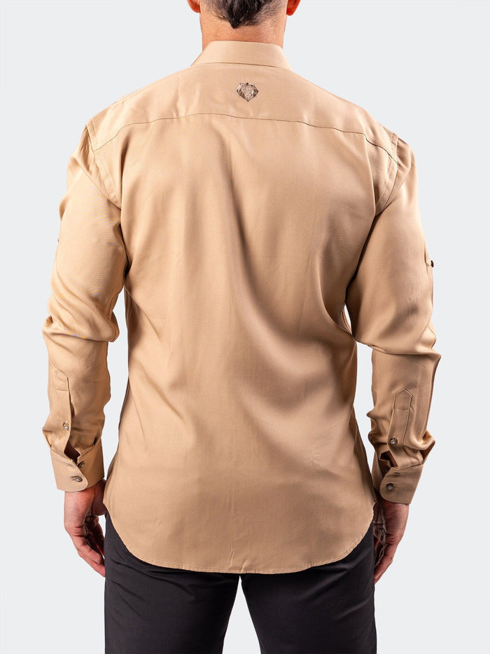 Maceoo Stretch Shirt | Berlin Resistance0180 Brown