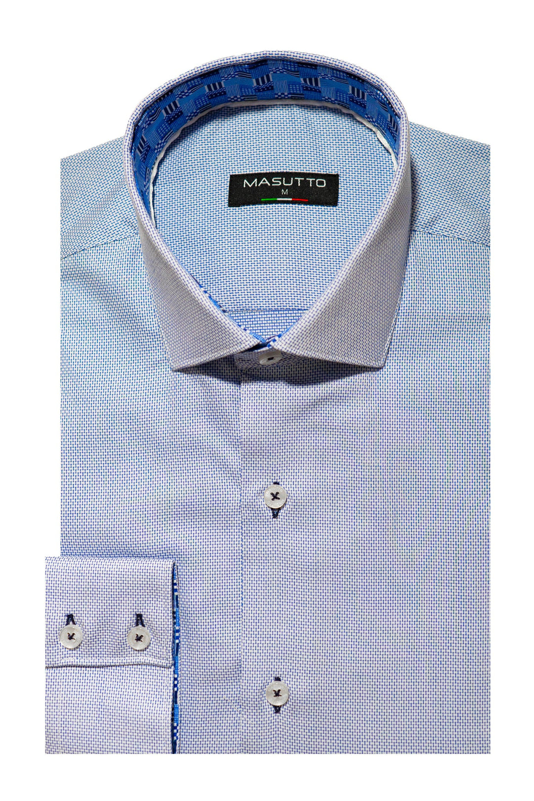 Masutto Shirt | CAPRI-02 SLEEVE BUTTON DOWN SHIRT