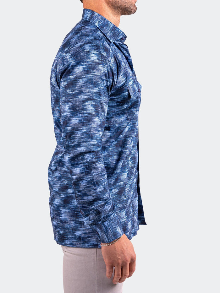 Maceoo Stretch Shirt | Denim Resistance0328 Blue