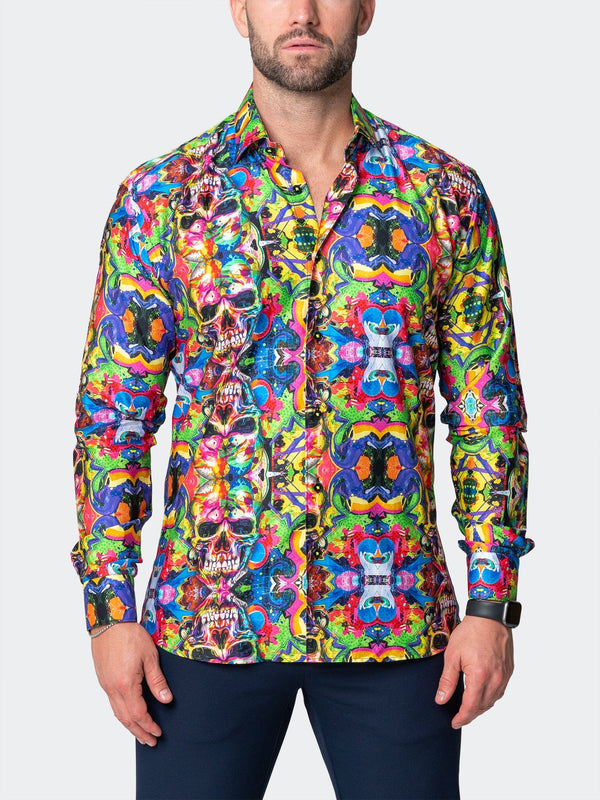 Maceoo Stretch Shirt | Fibonacci AcidSkull Multi – Men Fashion