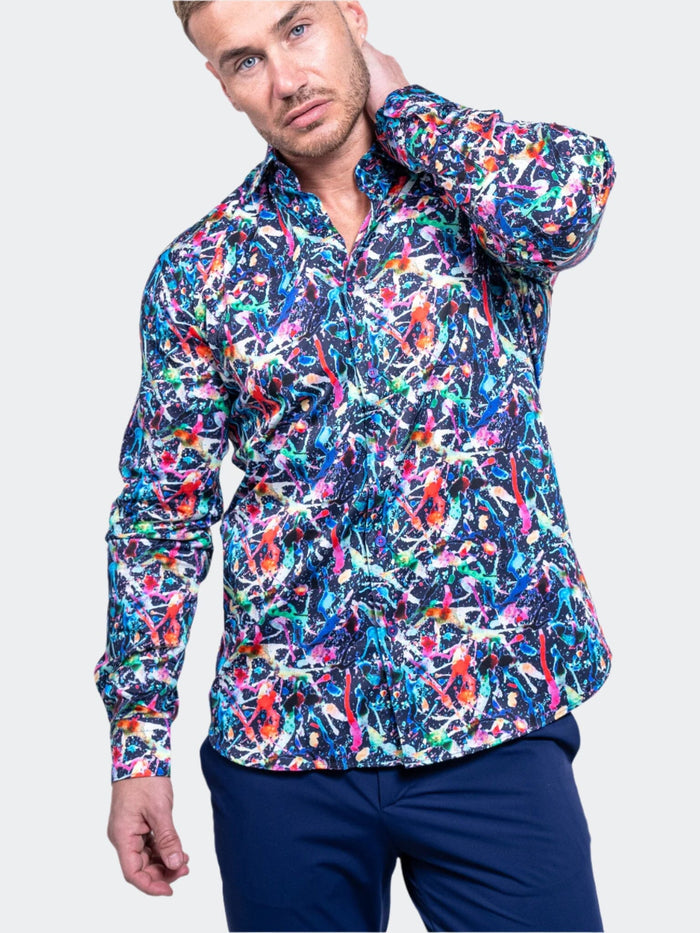 Maceoo Stretch Shirt | Fibonacci Resistance0320 Black