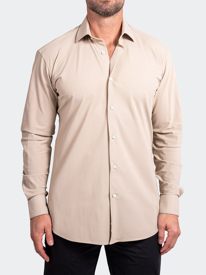 Maceoo Shirt | Fibonacci Stretcheurobeige Brown