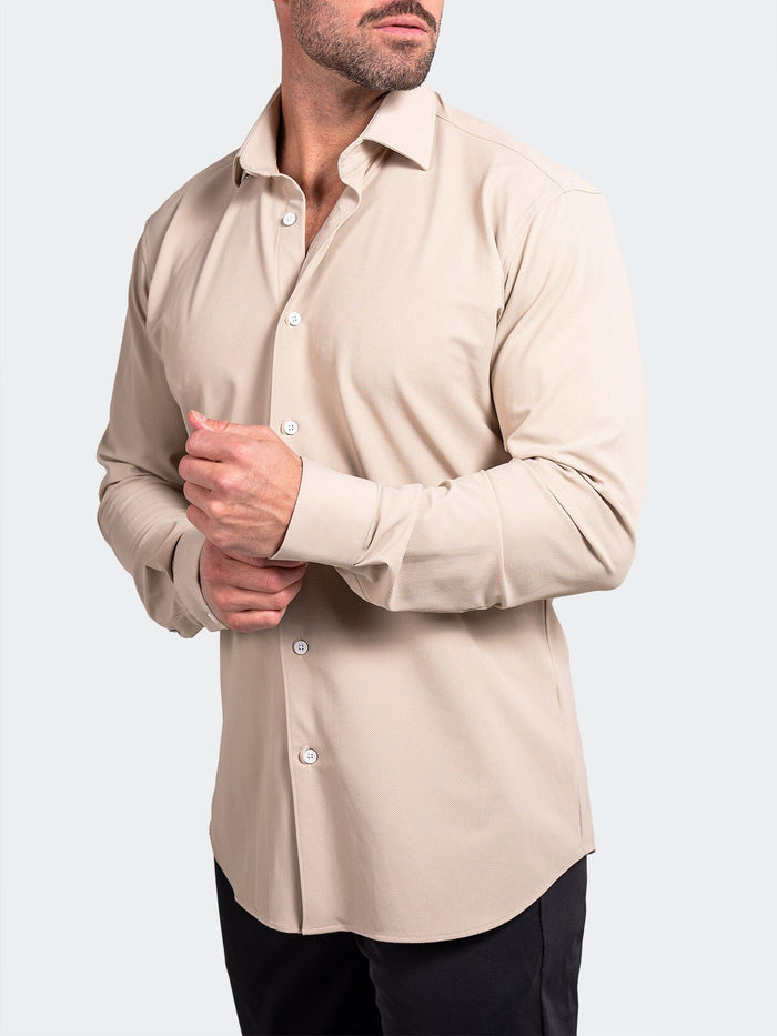 Maceoo Shirt | Fibonacci Stretcheurobeige Brown