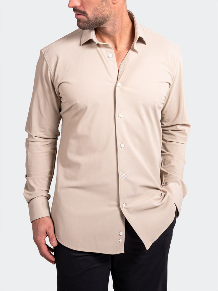Maceoo Shirt | Fibonacci Stretcheurobeige Brown