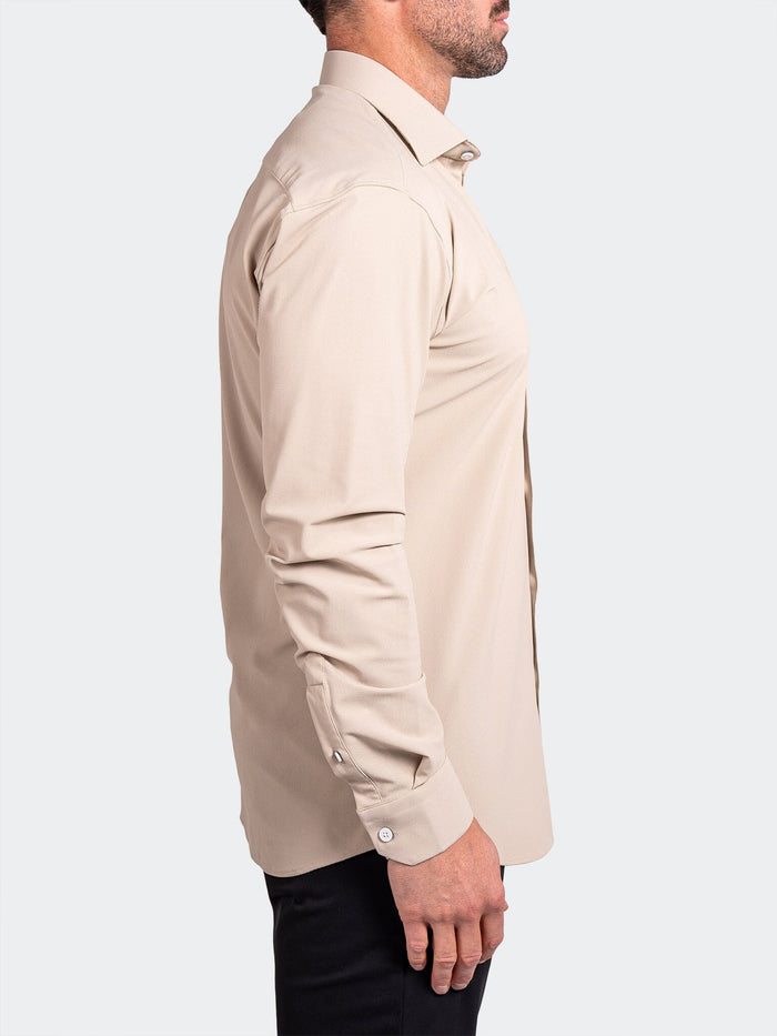 Maceoo Shirt | Fibonacci Stretcheurobeige Brown