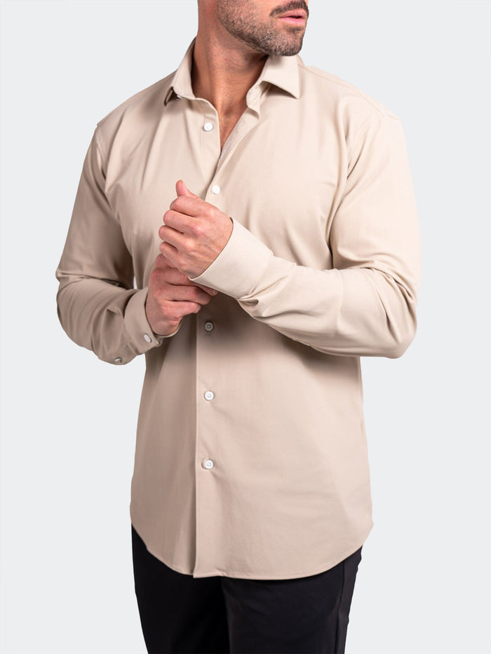 Maceoo Shirt | Fibonacci Stretcheurobeige Brown