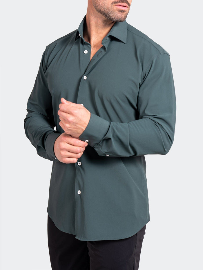 Maceoo Shirt | Fibonacci Stretcheurodark Green
