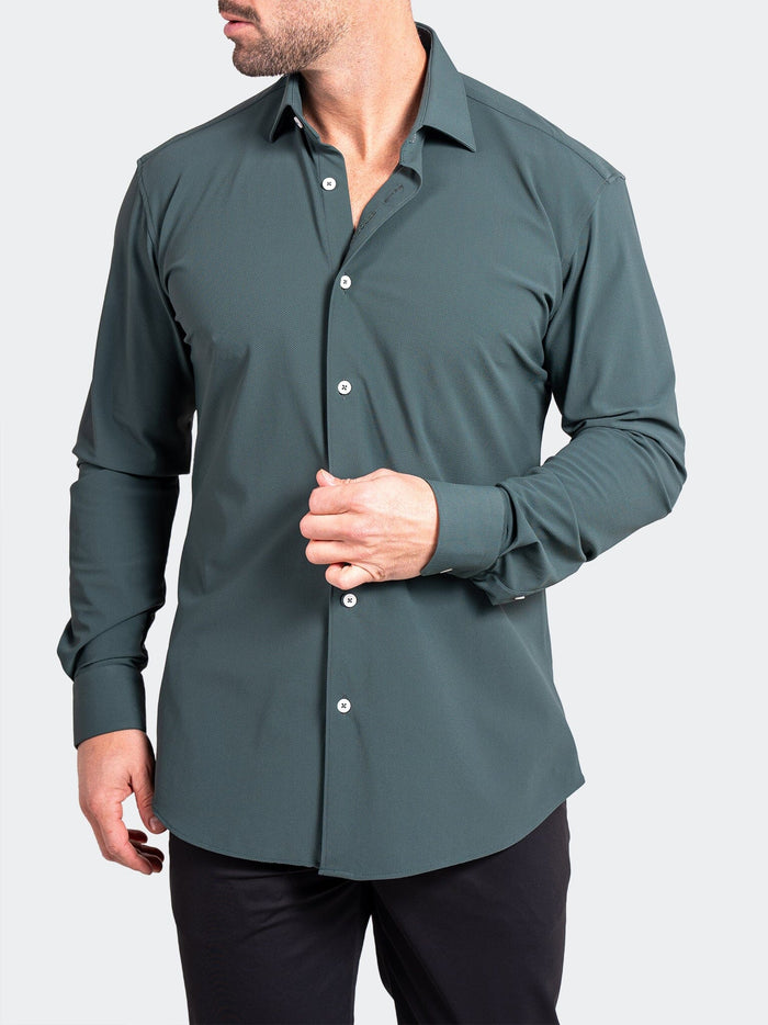 Maceoo Shirt | Fibonacci Stretcheurodark Green