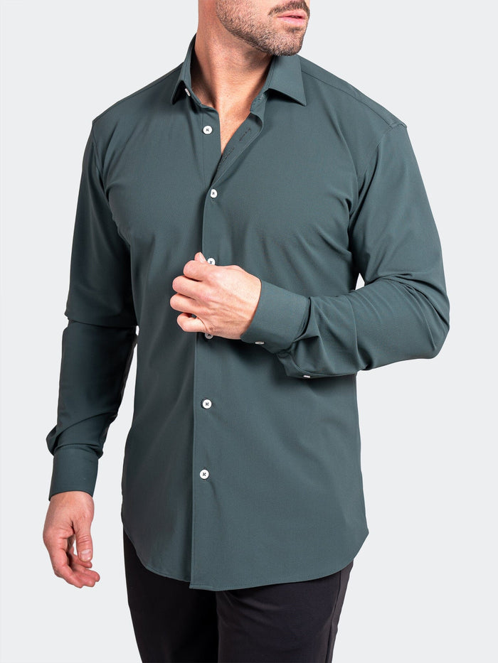 Maceoo Shirt | Fibonacci Stretcheurodark Green