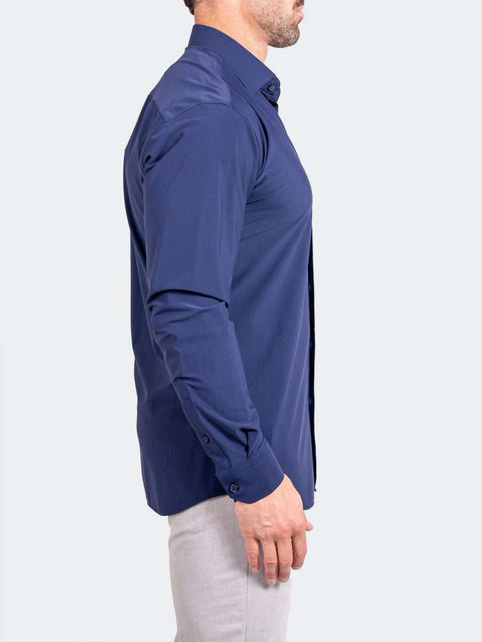 Maceoo Shirt | Fibonacci StretcheuroNavy Blue