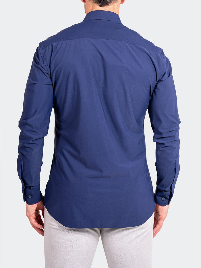 Maceoo Shirt | Fibonacci StretcheuroNavy Blue