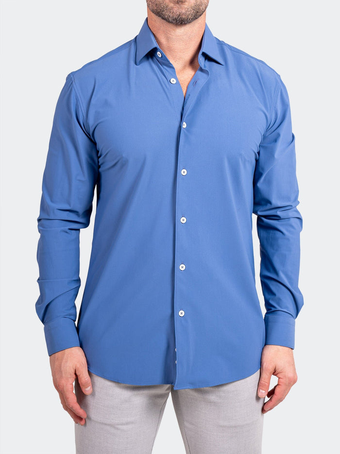 Maceoo Shirt | Fibonacci Stretcheuroyale Blue
