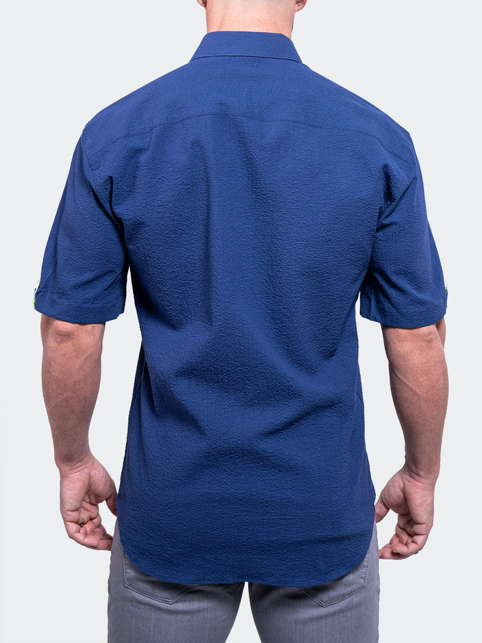 Maceoo Short-Sleeve Shirt | Galileo AristocratLuxeStretch8 Blue
