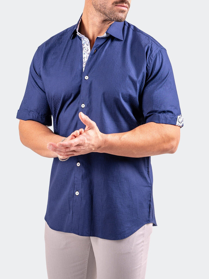 Maceoo Short-Sleeve Shirt | Galileo Resistance0143 Blue