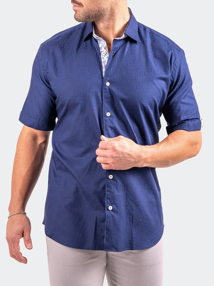 Maceoo Short-Sleeve Shirt | Galileo Resistance0143 Blue