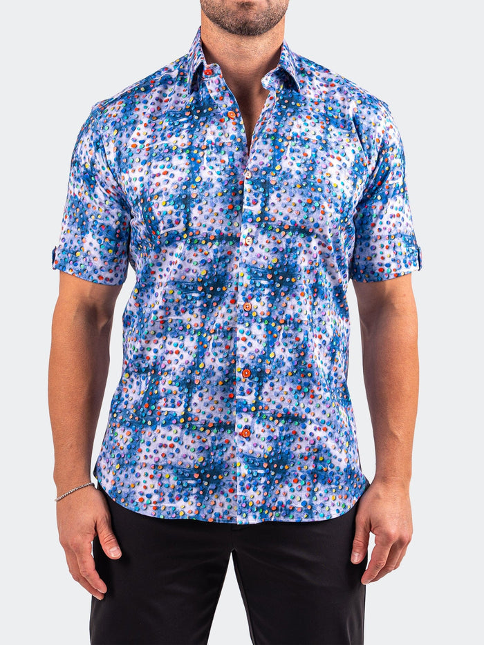 Maceoo Short-Sleeve Shirt | Galileo Resistance0330 Blue