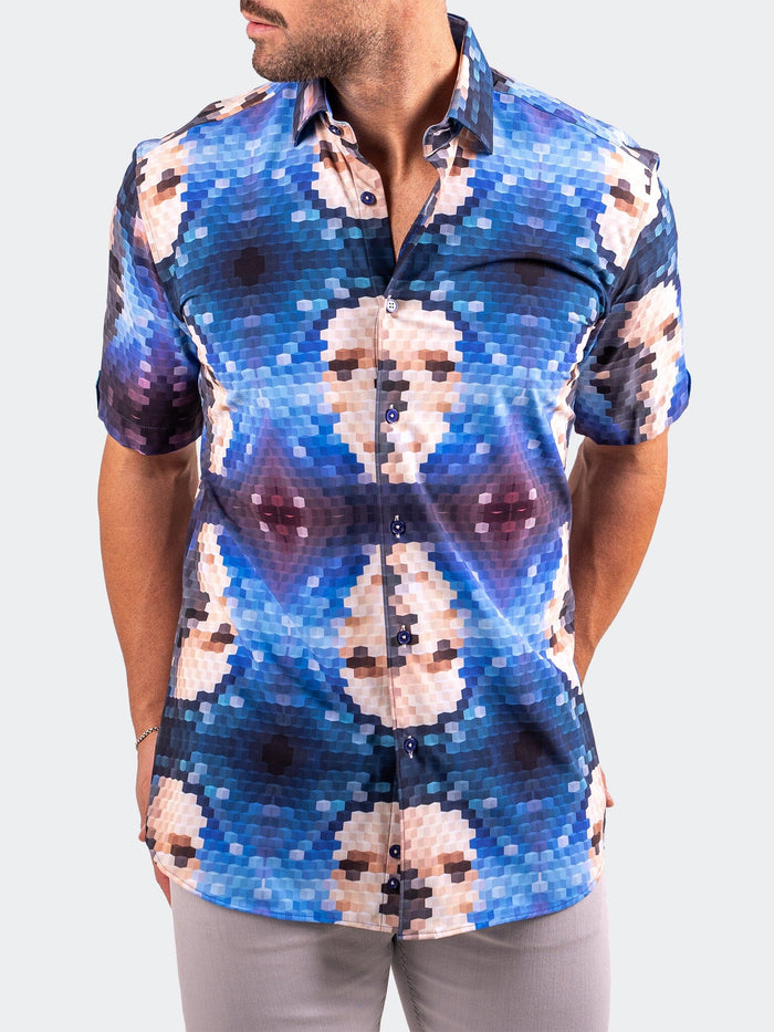 Maceoo Short-Sleeve Shirt | Galileo Resistance2201 Blue