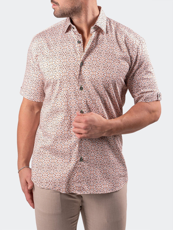 Maceoo Short-Sleeve Shirt | Galileo Resistance2202 Brown