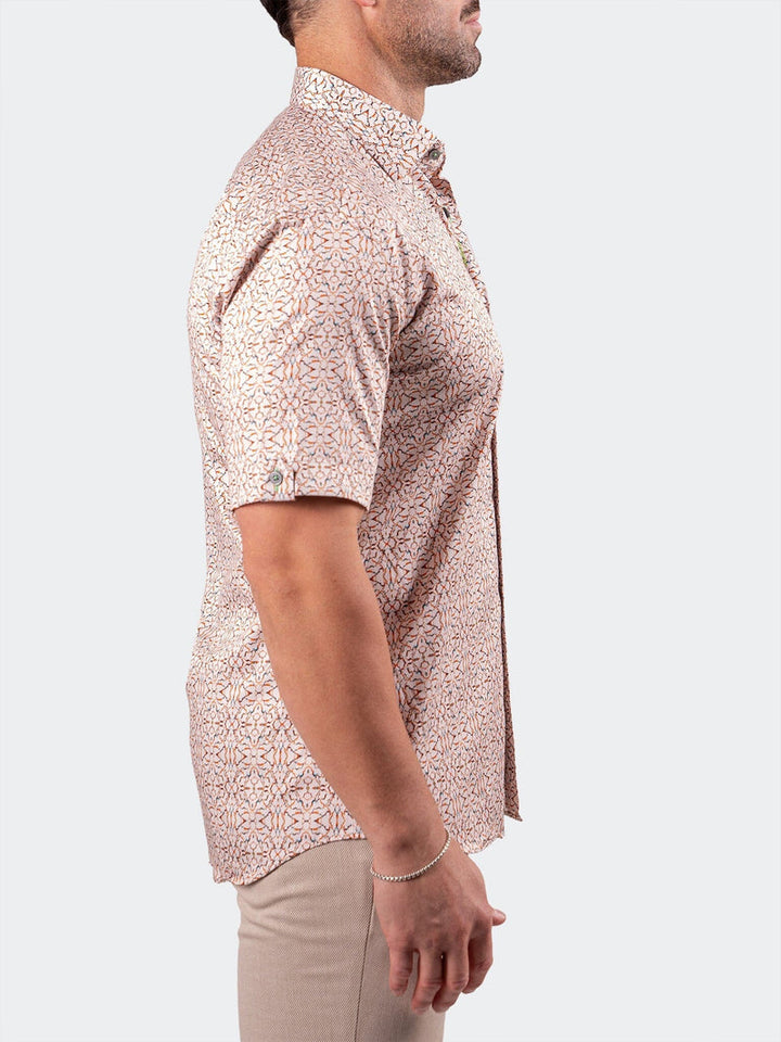 Maceoo Short-Sleeve Shirt | Galileo Resistance2202 Brown