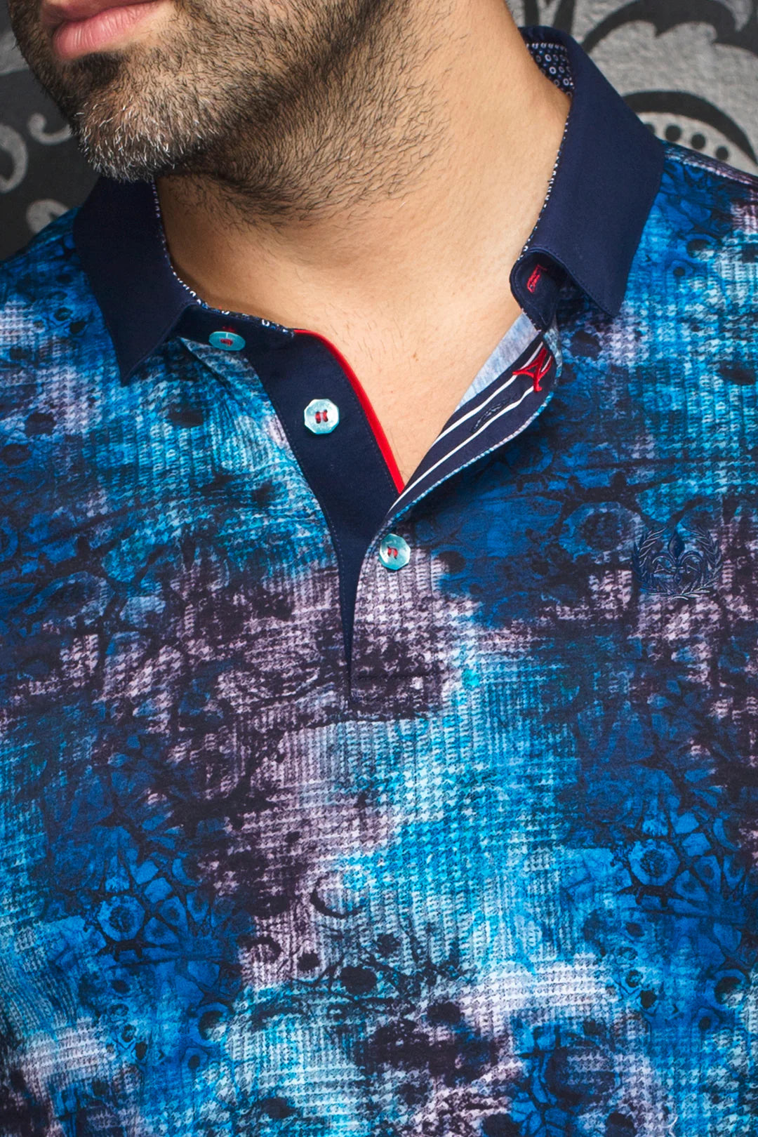 Au Noir Stretch Polos | Nunez Black Royal