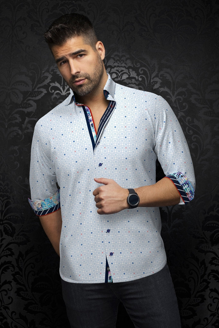 Au Noir Stretch Shirt | Rowan White