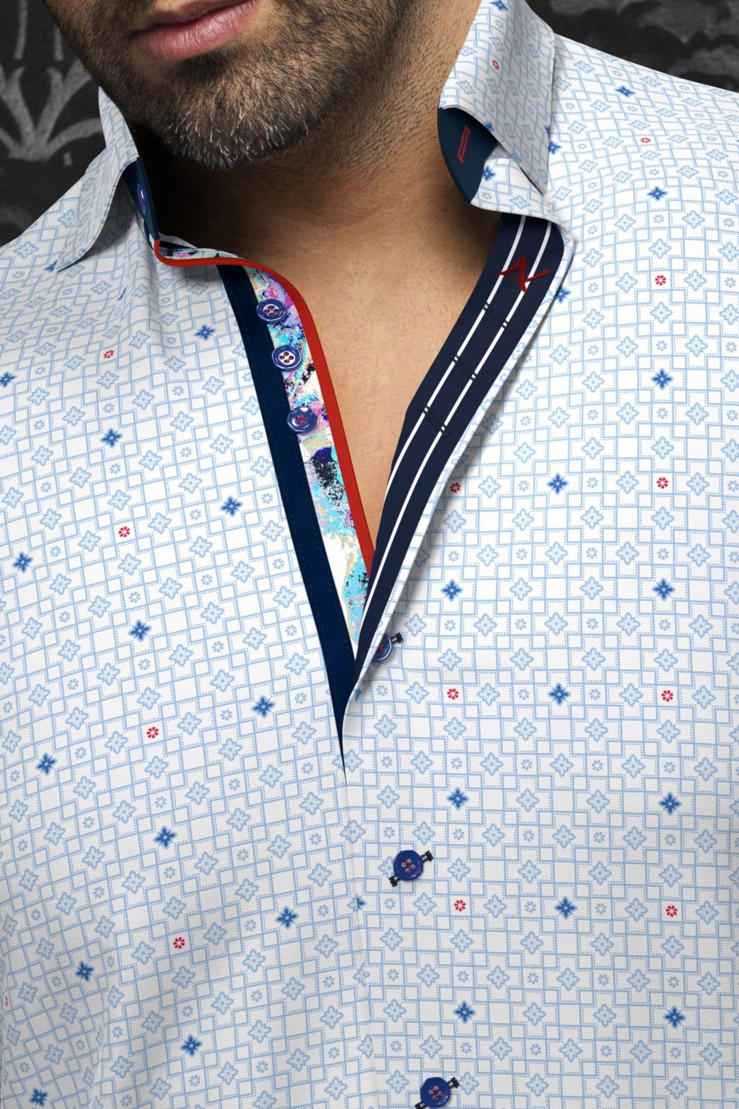 Au Noir Stretch Shirt | Rowan White