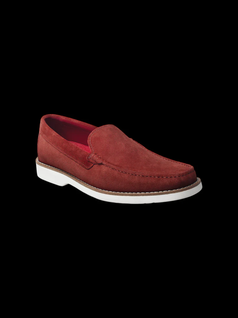 red suede dress shoes mens Goodyear Welted Red Suede and Leather Dress Moccasins, Tassel Dress men Shoes