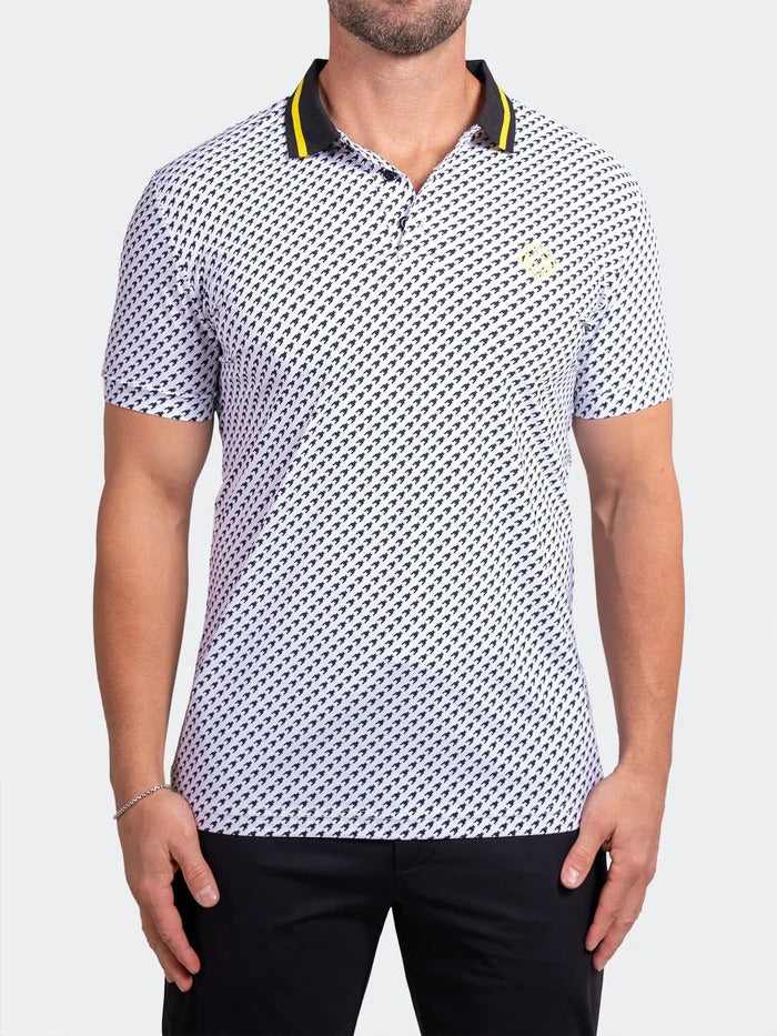 Maceoo Stretch Short-Sleeve Polos | Polo Ascension0034 White
