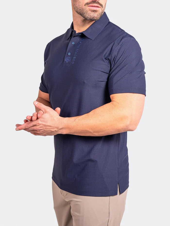 Maceoo Stretch Short-Sleeve Polos | Polo GolfAscension014 Blue