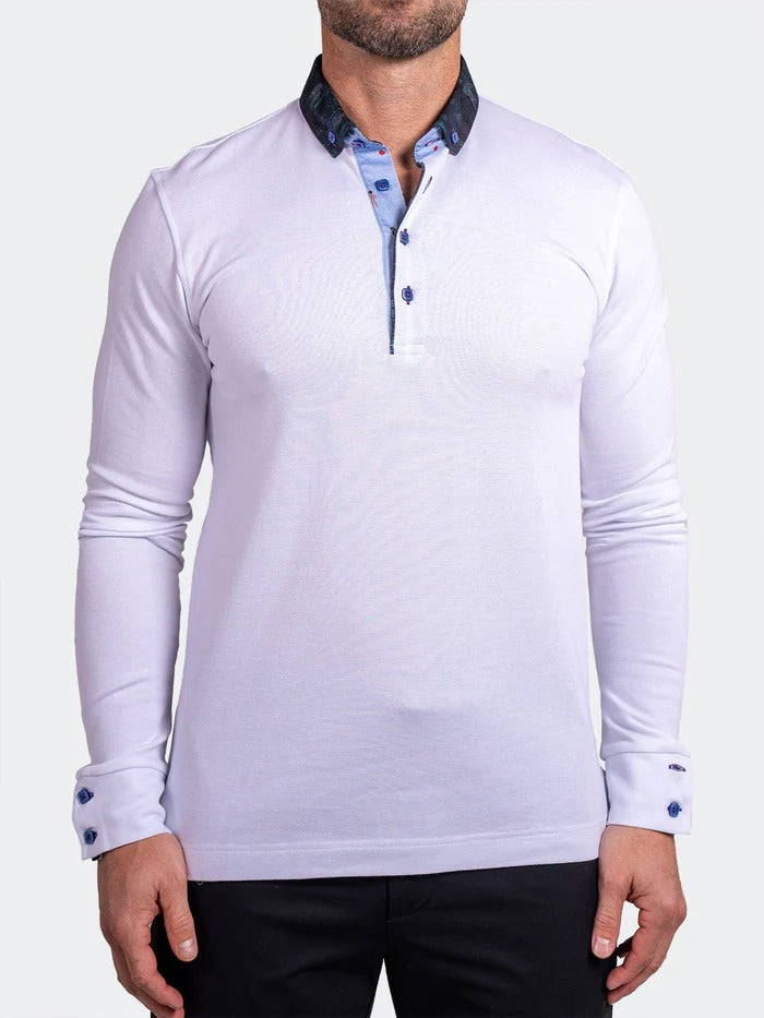 Maceoo Stretch Polos | Polo Newton Ascension0010 White