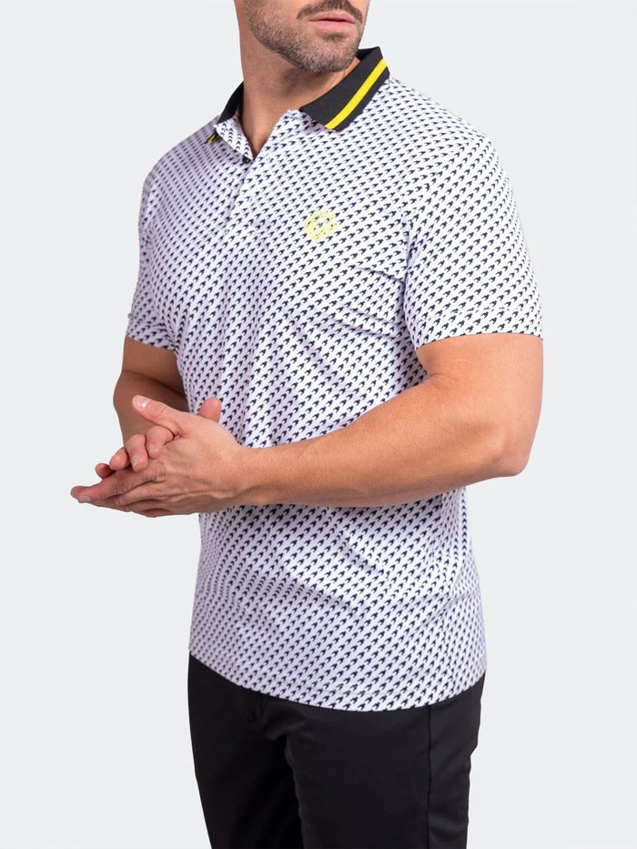 Maceoo Stretch Short-Sleeve Polos | Polo Ascension0034 White