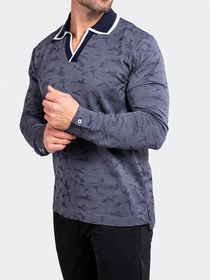 Maceoo Stretch Polos | Polo Knit Ascension0004 Blue