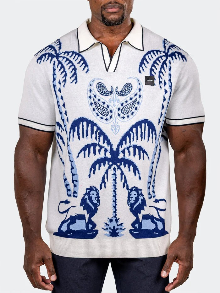 Maceoo Stretch Short-Sleeve Polos | Polo Knit Ascension0086 White