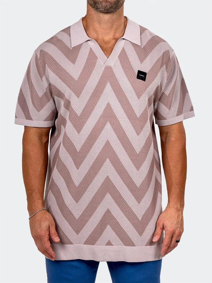 Maceoo Stretch Short-Sleeve Polos | Polo Knit Ascension0088 Grey