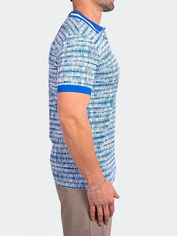 Maceoo Stretch Short-Sleeve Polos | Polo Ascension0035 Blue