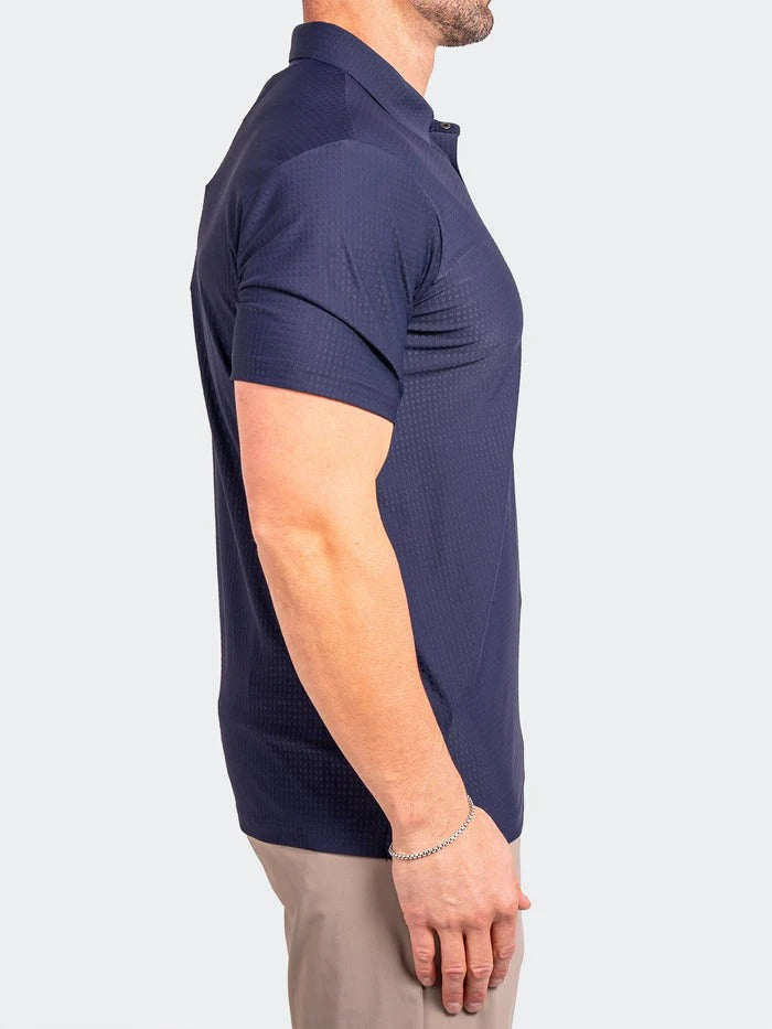 Maceoo Stretch Short-Sleeve Polos | Polo GolfAscension014 Blue