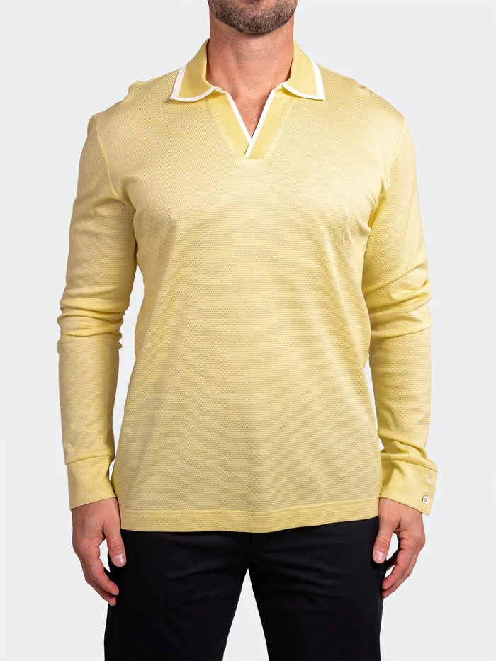 Maceoo Stretch Polos | Polo Knit Ascension0003 Yellow