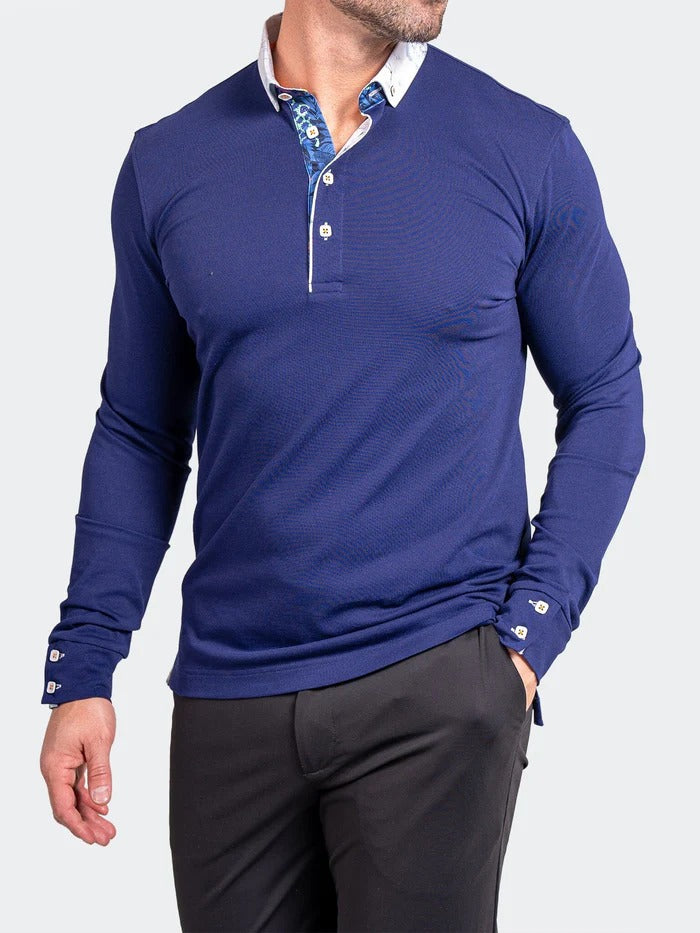 Maceoo Stretch Polos | Polo Newton Ascension0008 Blue