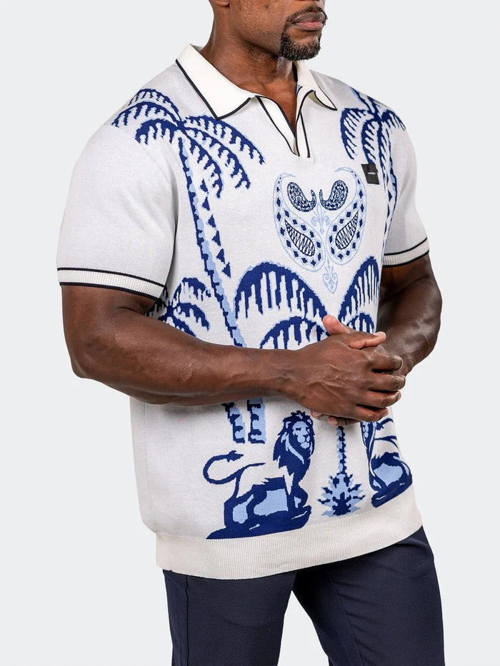 Maceoo Stretch Short-Sleeve Polos | Polo Knit Ascension0086 White