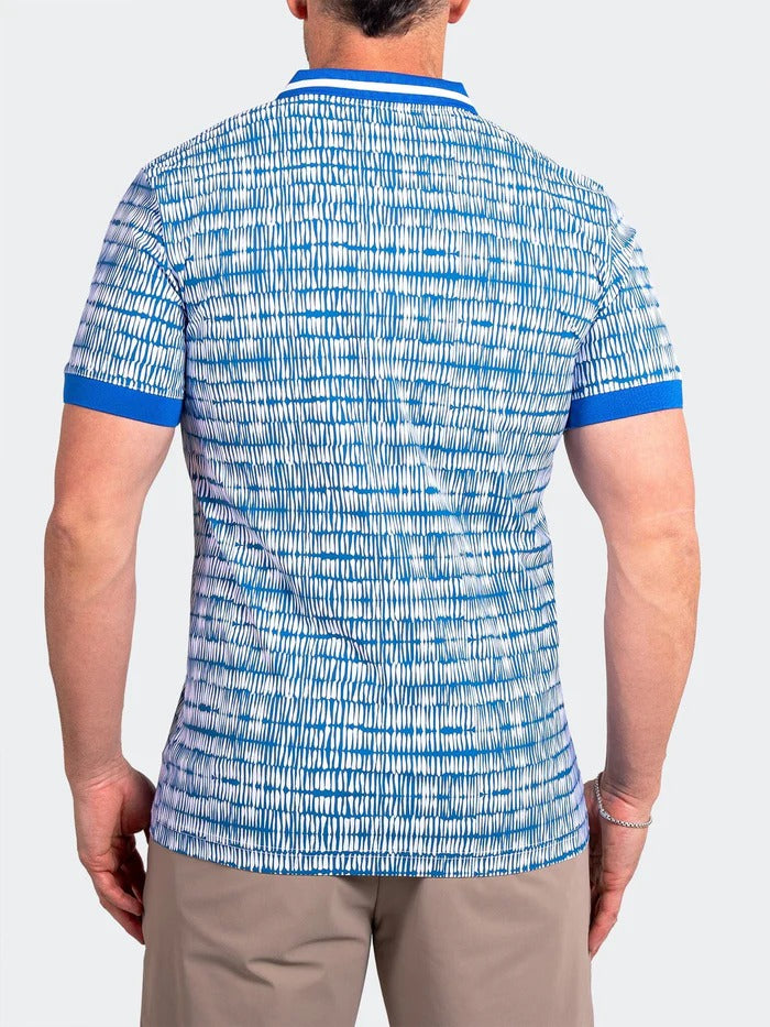 Maceoo Stretch Short-Sleeve Polos | Polo Ascension0035 Blue