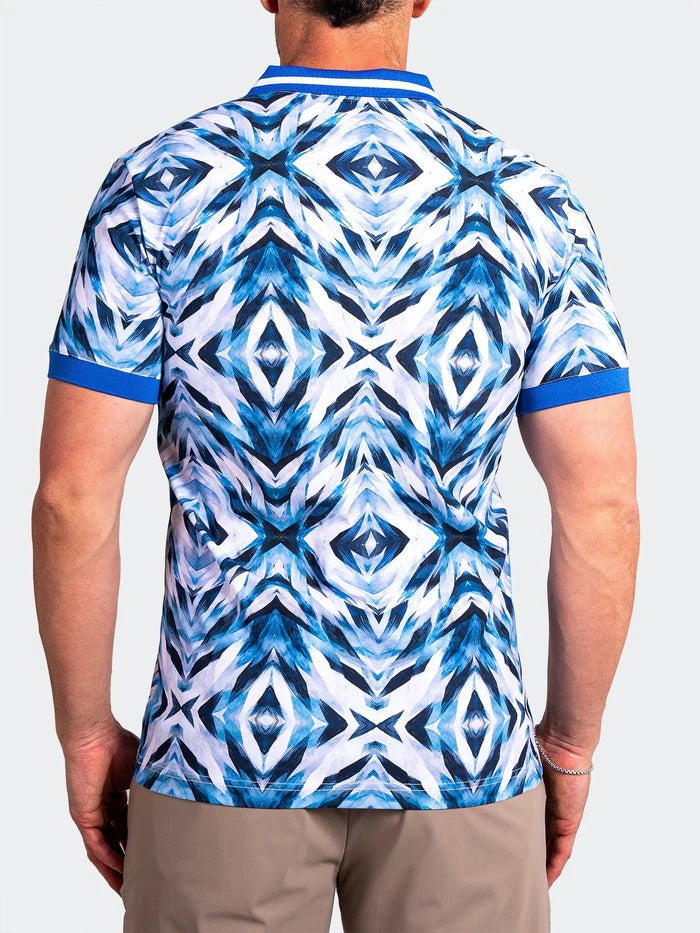 Maceoo Stretch Short-Sleeve Polos | Polo Ascension0041 Blue
