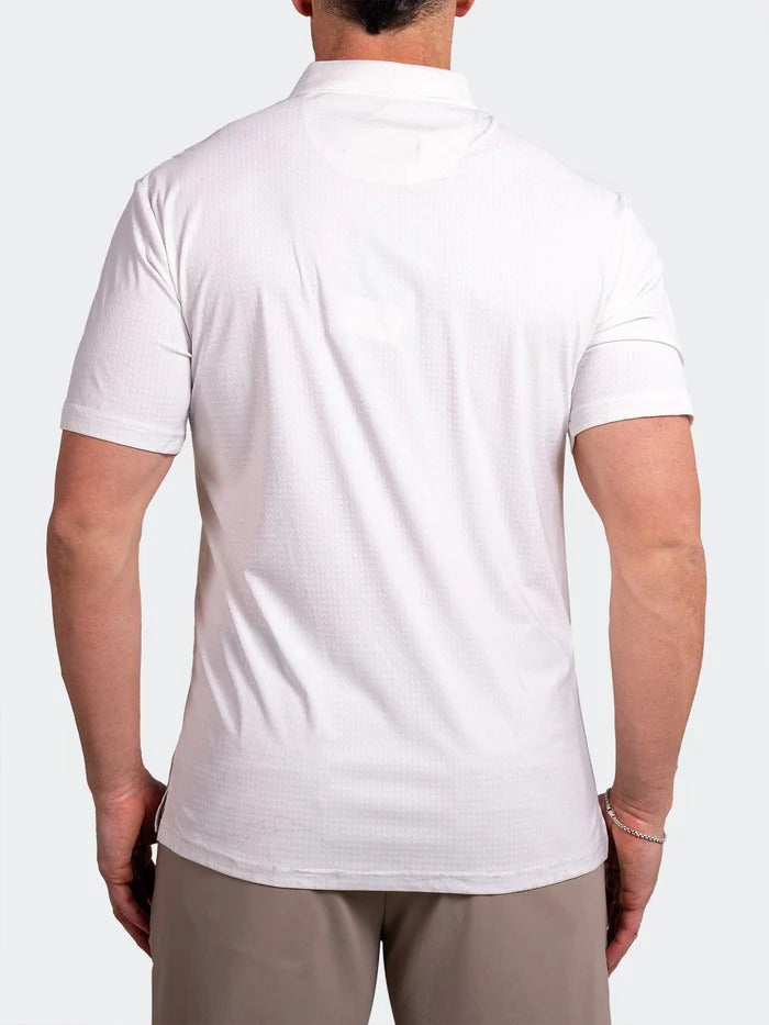 Maceoo Stretch Short-Sleeve Polos | Polo Ascension0044 White