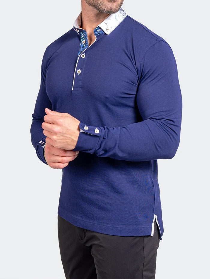 Maceoo Stretch Polos | Polo Newton Ascension0008 Blue