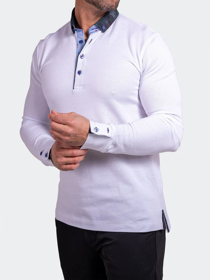 Maceoo Stretch Polos | Polo Newton Ascension0010 White
