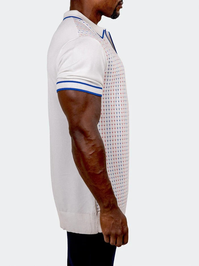 Maceoo Stretch Short-Sleeve Polos | Polo Knit Ascension0087 White
