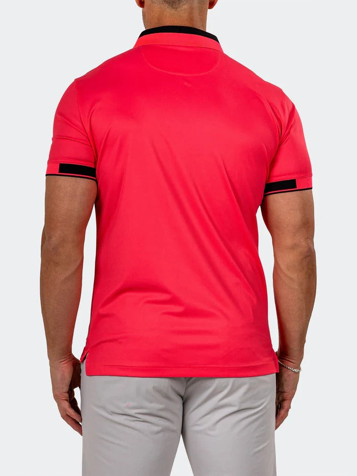 Maceoo Stretch Short-Sleeve Polos | Polo Knit Ascension0095 Pink