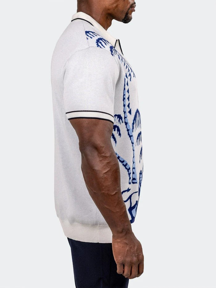 Maceoo Stretch Short-Sleeve Polos | Polo Knit Ascension0086 White