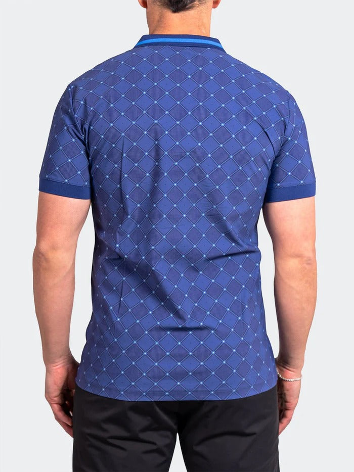 Maceoo Stretch Short-Sleeve Polos | Polo Ascension0030 Blue