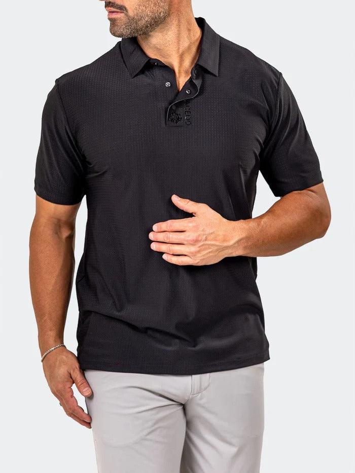 Maceoo Stretch Short-Sleeve Polos | Polo GolfAscension012 Black